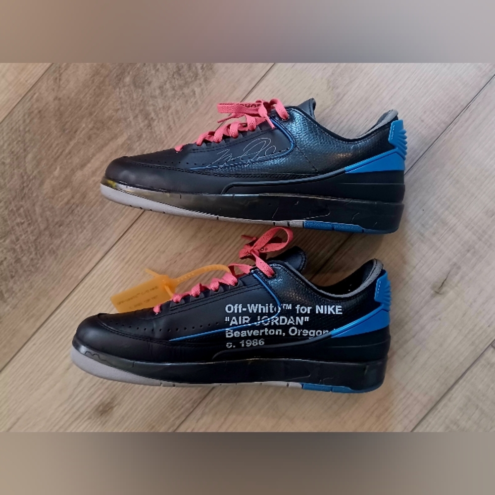 Air Jordan 2 Low x Off-White™Black and Varsity Royal Men's Size 10